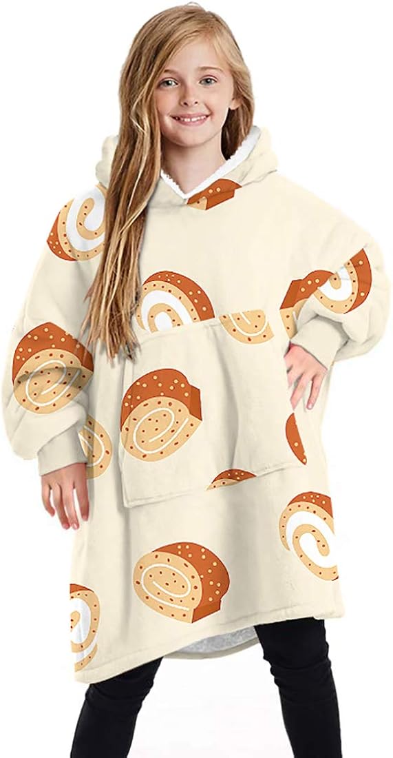 Loozykit Wearable Blanket Sweatshirt Oversized Fleece Sherpa Comfy