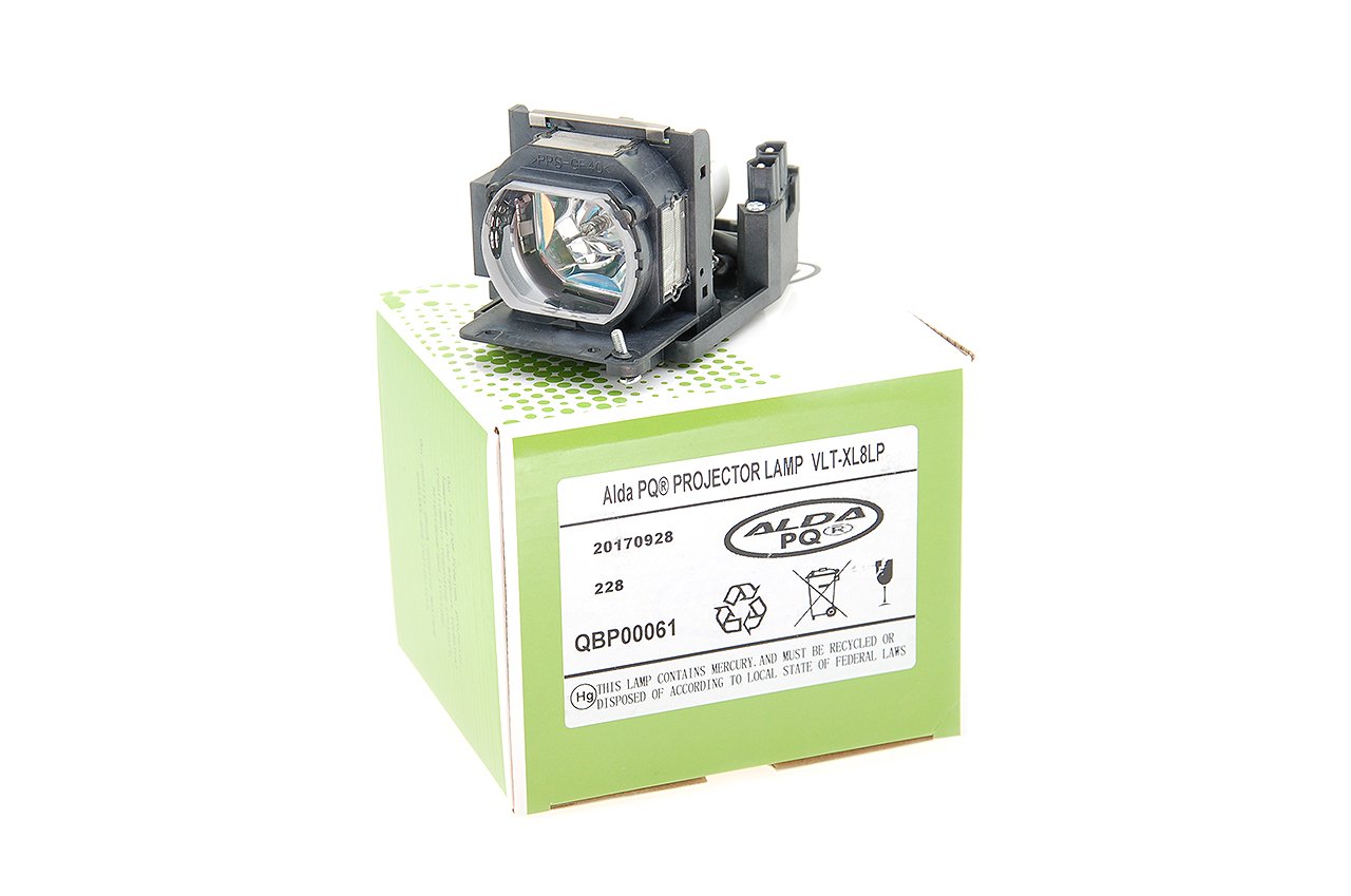 Alda PQ-Premium, Projector Lamp compatible with VLT-XL8LP, CP720E-930, 499B037-10 for MITSUBISHI LVP-SL4U, LVP-SL4SU, LVP-XL4S, LVP-XL4U, LVP-XL8U projectors, lamp with housing