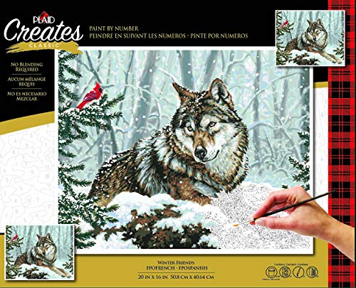 Plaid Enterprises, Inc. 44602 Winter Friends Paint by Number Kit
16"X20" Multi