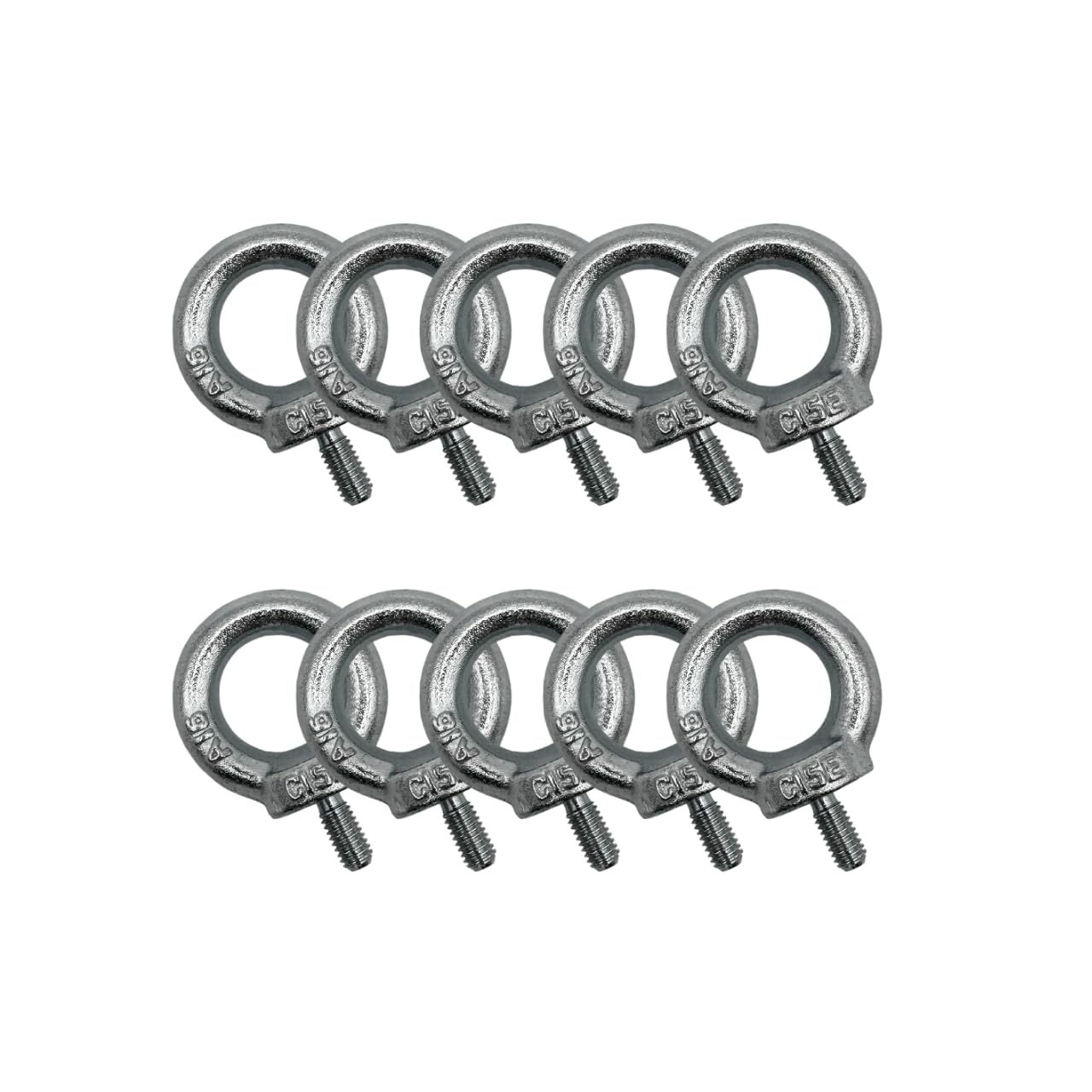 Ring bolts M6 stainless steel, pack of 10, DIN 580 C 15E