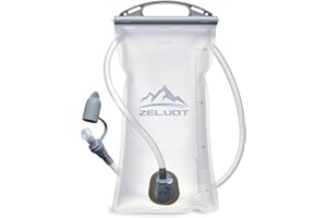 Zelvot 2L Hydration Bladder, BPA Free Water Bladder for Hiking Backpack, Leakproof Water Storage Bladder for Running, Hiking, Marathon