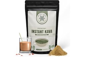 MITRAMAN BOTANICALS Instant Kava -100% Root Extracted True Kava - Calm Natural Powdered Kava - Easy to Use Instant Kava fully water soluble for Everyone - 6-7 Year Old Roots 1oz Pack
