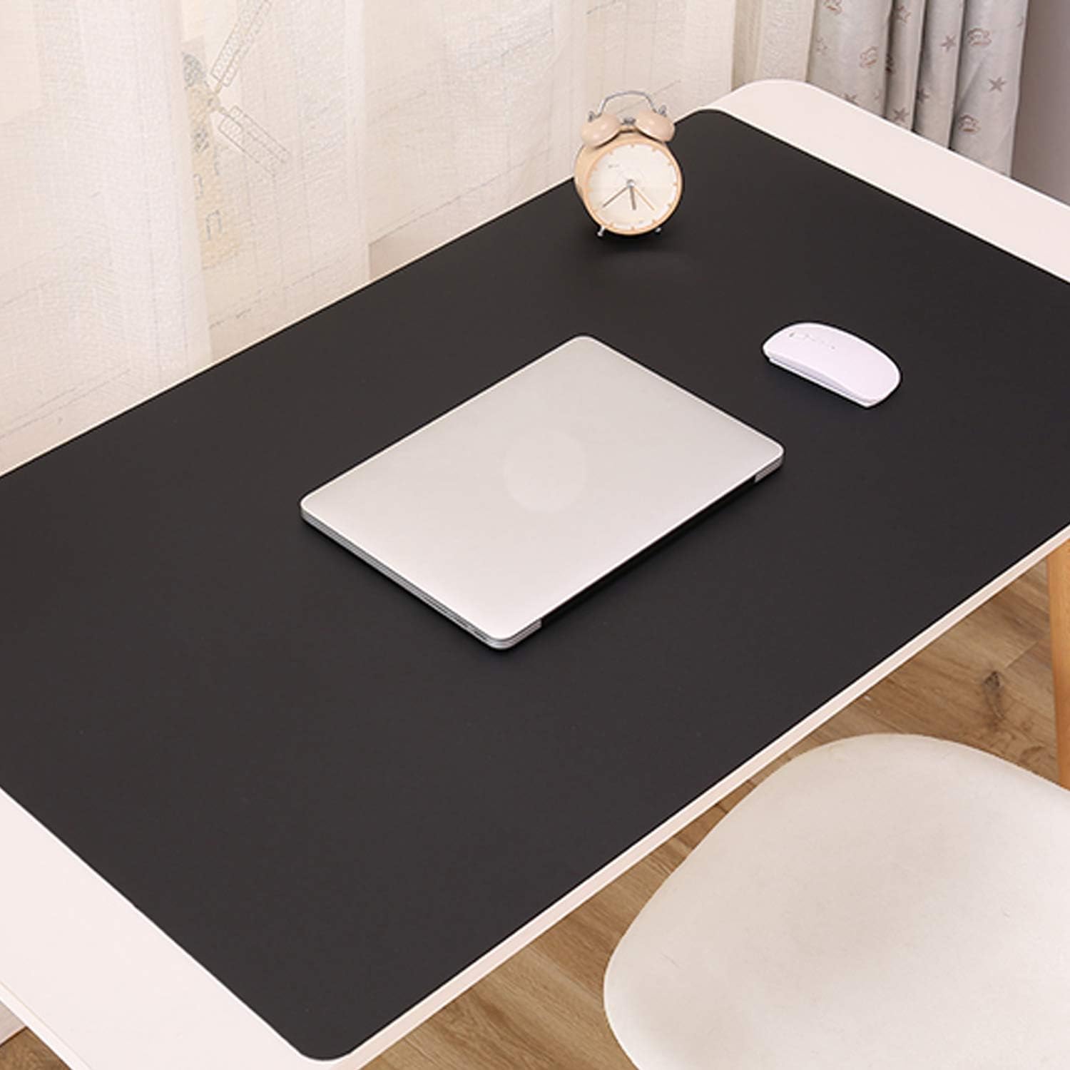 JOYIT 31.5" x 15.7" PU Leather Desk Pad Protector - Dual Sided Office Desk Mat, Non-Slip Desk Mouse Pad, Waterproof Desk Blotter Pad Keyboard mat for Desk : Office Products