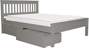 Amazon Com Bedz King Mission Style Full Bed With 2 Under Bed
