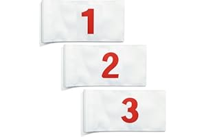 FlagFest Numbered Golf Putting Green Flags, Red and White, 1-3 Numbers, Double-Sided Printing, UV-Resistant Waterproof, 3-Lay