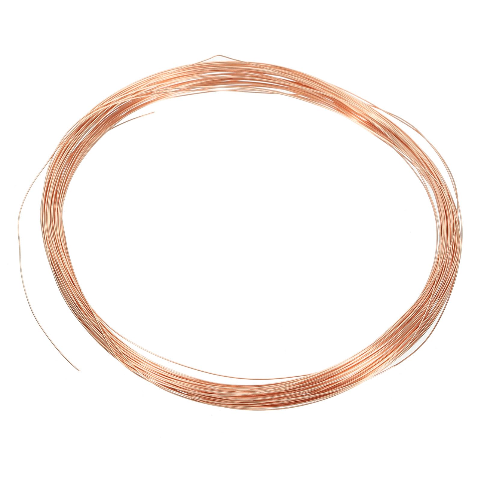 PATIKIL 49.21 Feet Solid Bare Copper Wire,28 Gauge 99.9% Pure Copper Wire 0.3mm Soft Beading Wire Metal Plant Stem Ties for Jewelry Craft (15m), 2Rolls