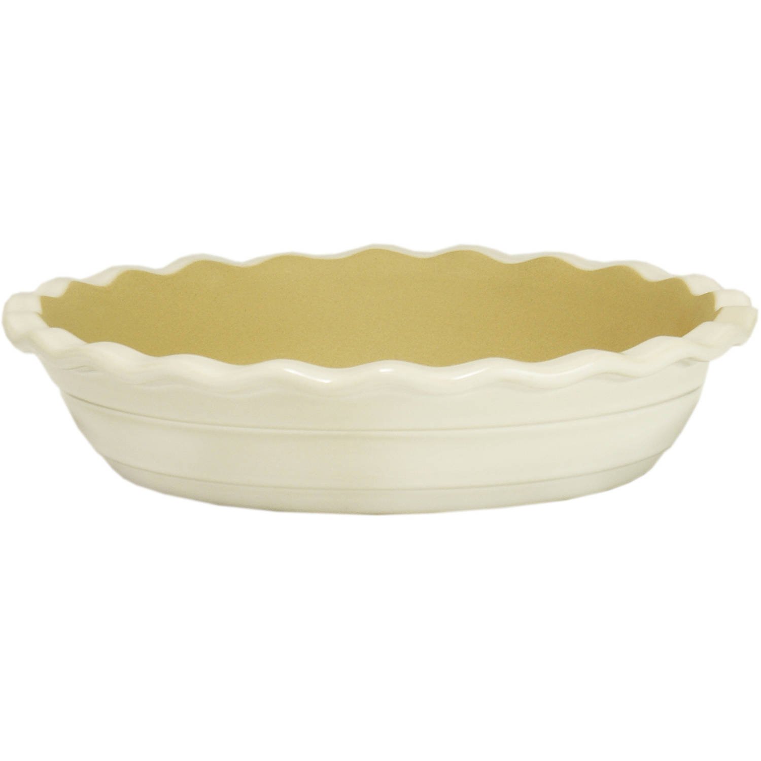 Haeger NaturalStone Deep Pie Dish, 9in. White Amazon.co.uk Kitchen