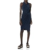 Amazon Essentials Women's Sleeveless Crossover Twist Neck Faux Wrap Dress