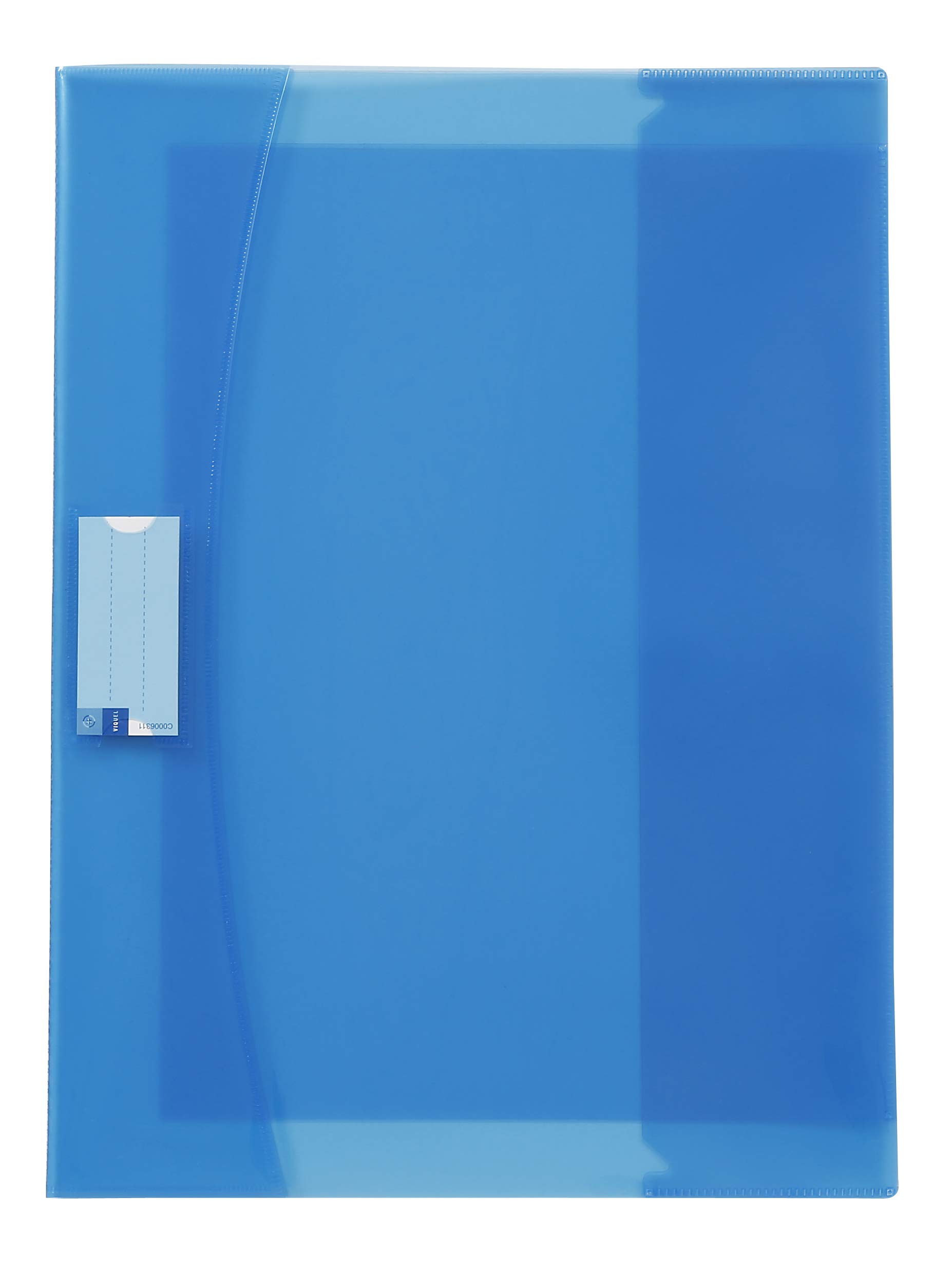 Viquel 50 A4 Transparent Notebook Covers with Flaps for 21 x 29.7 or A4 Notebook - Strong Cover Blue