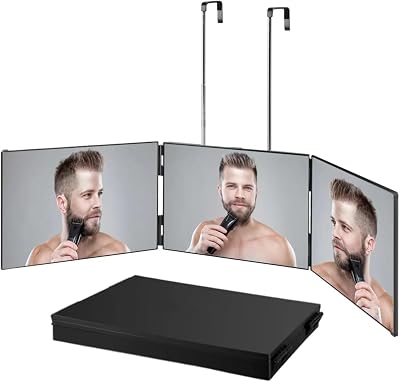 Vanexiss Trifold Mirror - 3 Way Adjustable Portable for Hair Cutting