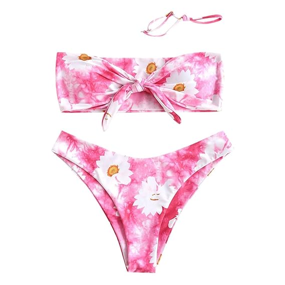 sunflower print bikini