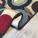 Rubber Backed Area Rug, 39 x 58 inch, Modern Circles, Non Slip, Kitchen Rugs and Mats