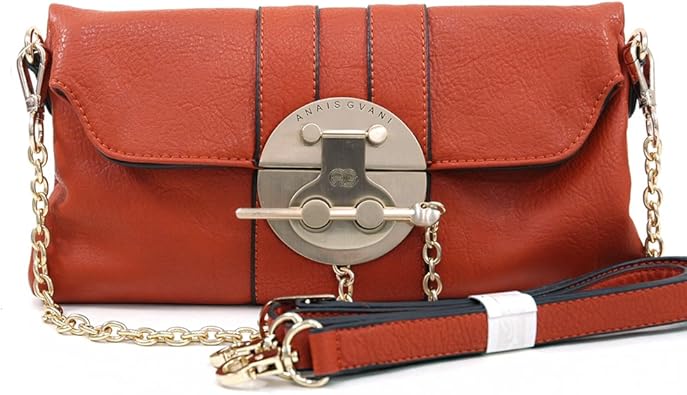 Amazon Daseinファッション女性の小柄gold Kissedシック万能クラッチショルダーバッグ財布財布 カラー オレンジ ショルダーバッグ