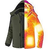 Doumern Official Graphene Men Heated Jacket Coat with 18400 mAh Battery Pack & Adaptor