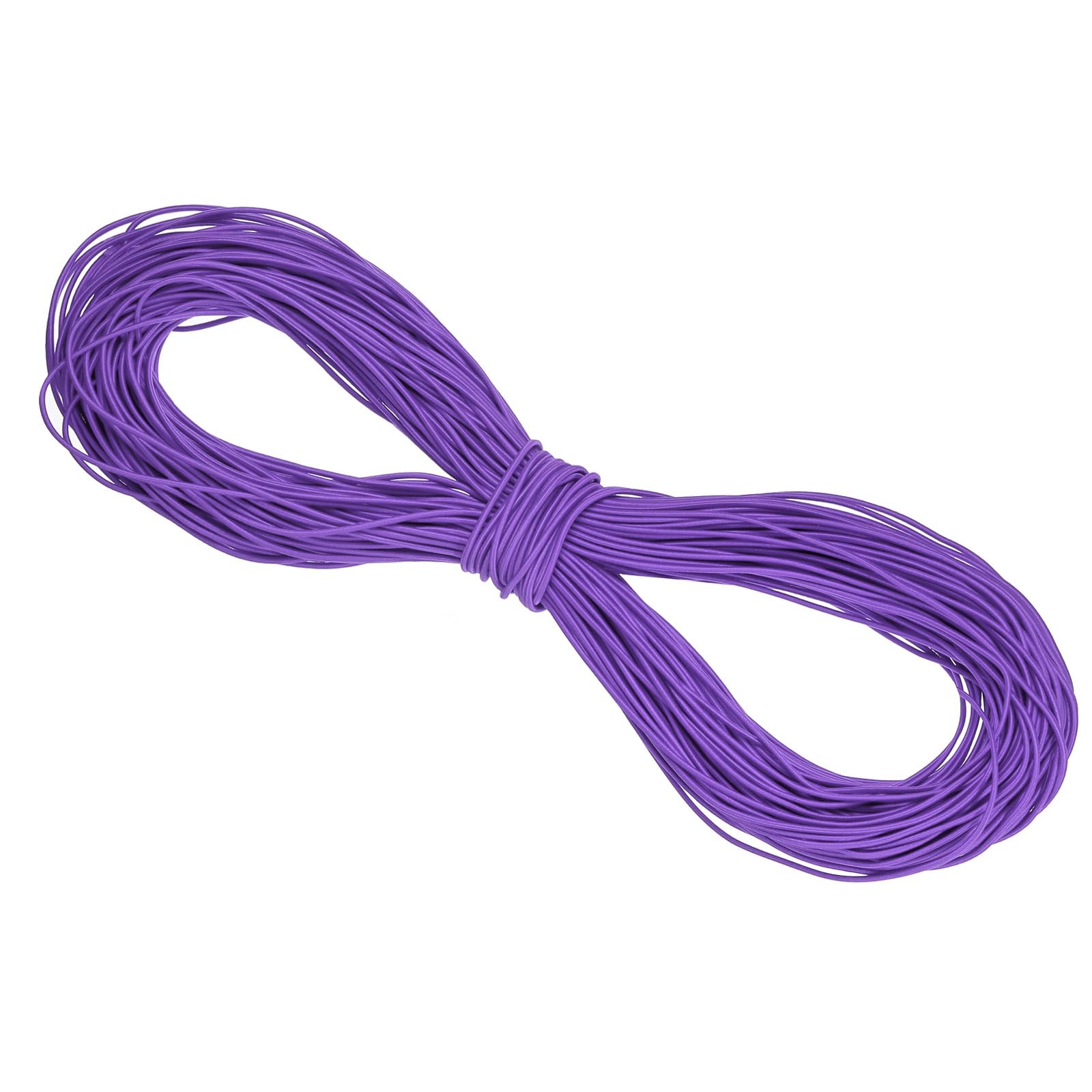 PATIKIL 109 Yards(100m) Bungee Cord Elastic Cord Heavy Stretch String Rope 2mm Dark Purple for Crafting DIY Sewing Hook Straps Camping Tie Down Strap
