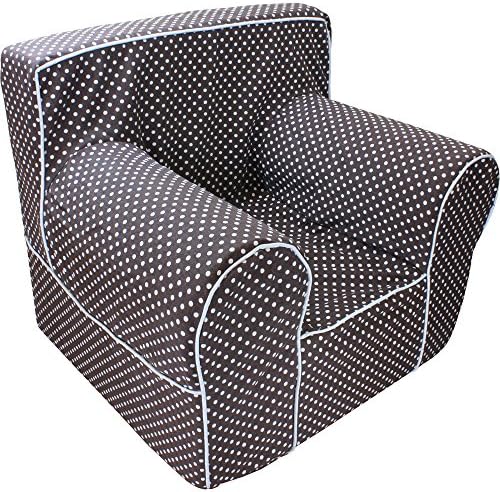 CUB CHAIRS Comfy Oversize Chocolate Microdot Kid's Chair with Machine Washable Removable Cover