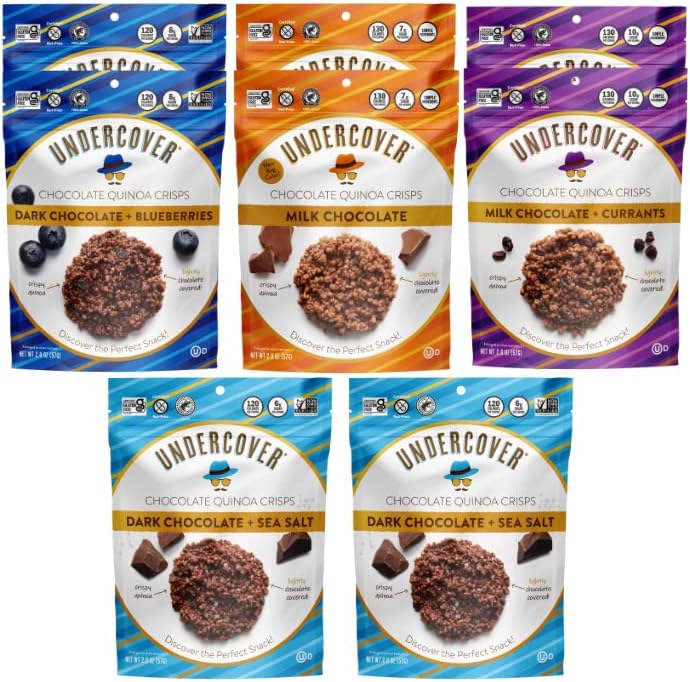UNDERCOVER CHOCOLATE QUINOA CRISPS VARIETY 8PACK 2 Milk Chocolate
