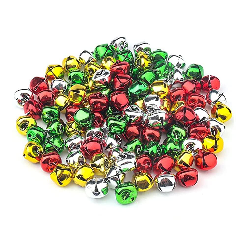 Jingle Bells, 40 Pcs 25mm Metal Craft Bells for DIY Festival Home Christmas Decor (Mixed color)