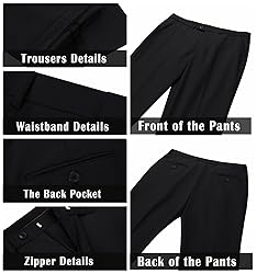 Datysum Men Suit 2 Piece Black Tuxedo Prom Blazer
