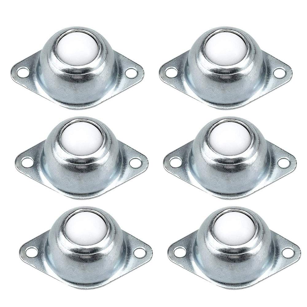 6 Pieces Roller Ball Transfer Bearing Casters, Flange Transfer Unit