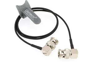 Uonecn Flexible HD SDI Cable RG179 Right Angle BNC Male to Right Angle BNC Male 75ohm Blackmagic HyperDeck Shuttle BMCC BMPC Hyperdeck Cameras