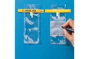 Nasco Whirl-Pak B01009WA Sample Bag, 125mm L x 75mm W, 0.057mm Thickness, 58ml Capacity (Box of 500)