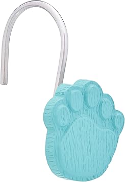 AmazonBasics – Haken für Kinder-Duschvorhang, Pfotenabdrücke: Amazon.de