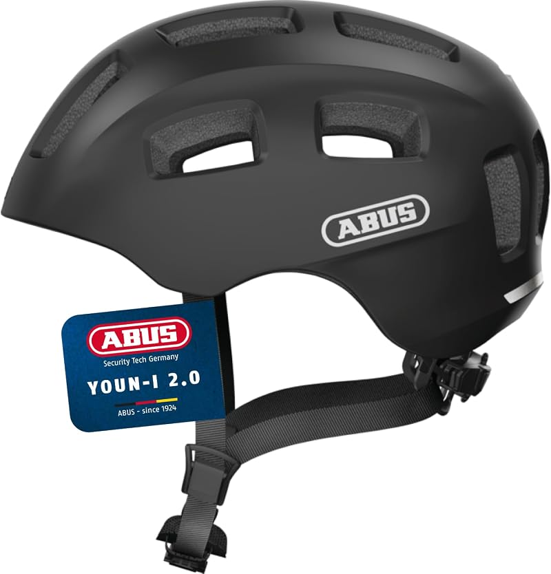 ABUS Youn-I 2.0 Bike Helmet with Light Unisex Kids Teens Adults