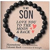 Someki Gifts for Son to My Son Bracelet from Dad Mom Mens Beaded Bracelets Men Jewelry Birthday Inspirational Gifts for Men