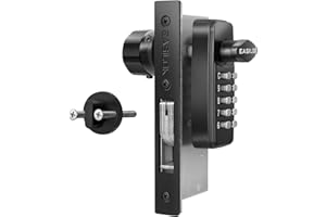 100% Keyless Keypad Storefront Door Lock - Adams Rite Mortise Replacement, No Drilling Needed, Aluminium with Hook Deadbolt (