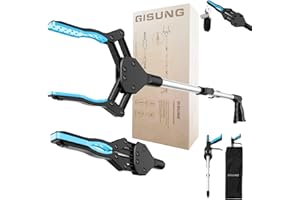 GISUNG Grabber Reacher Tool Heavy Duty, 30" Foldable Grabbers for Elderly with Upgraded Rotating Jaw & Storage Bag, Anti-Slip, Strong Magnetic Tip, Sturdy Reacher Grabber Pickup Tool for Trash Pickup