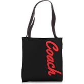 Coach Red Vertical Logo Tote Bag