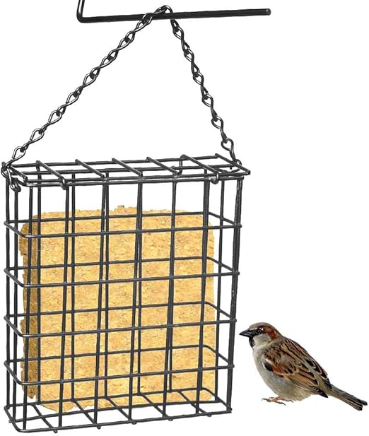 Funsquare Suet Wild Bird Feeder Suet Block Feeder, Portable Durable