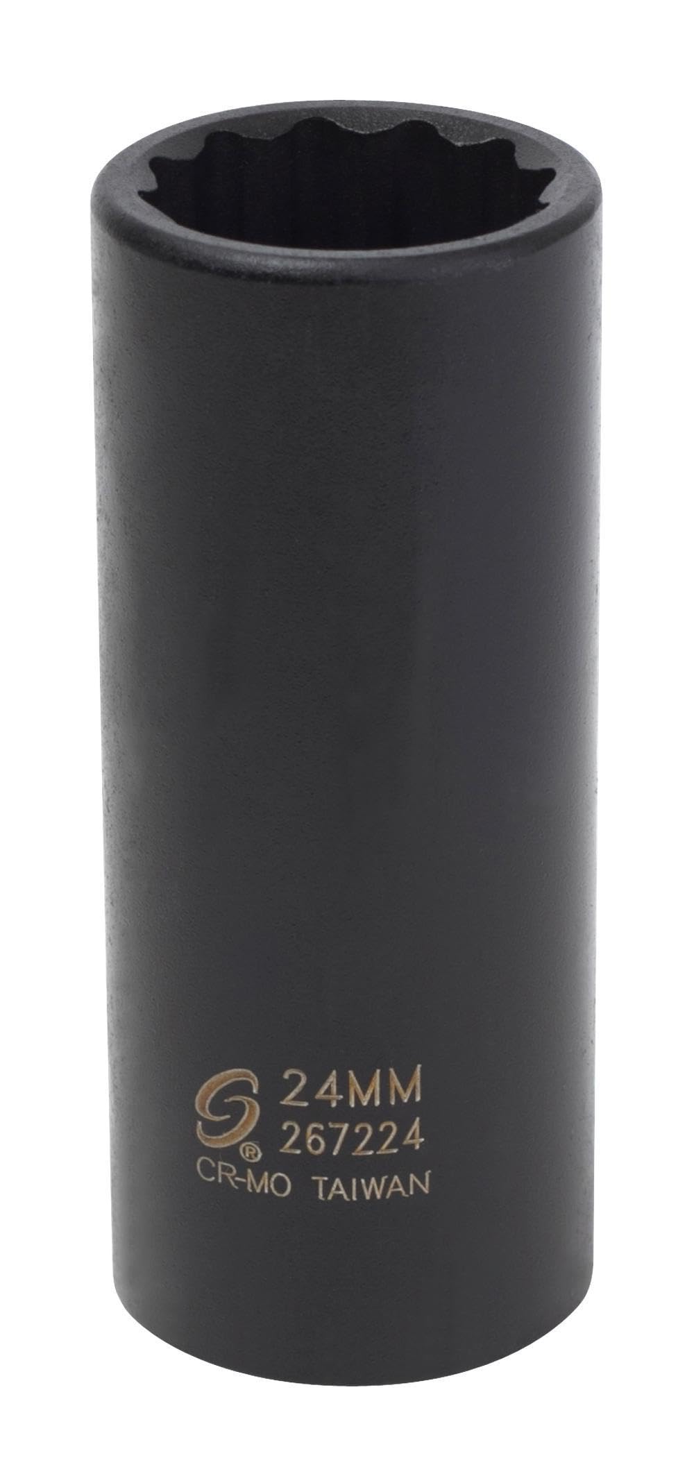 Sunex 267224 1/2-Inch Drive 24-mm 12-Point Deep Impact Socket