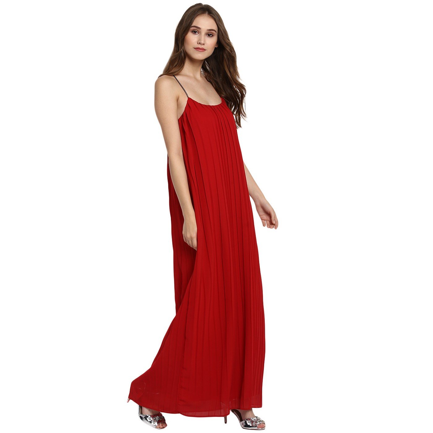 kazo women's pleated maxi dress