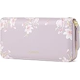 Pomelo Best Womens Wallet RFID Blocking Leather Multi Credit Card Large Capacity Wristlet Zip Around Long Wallets for Lady