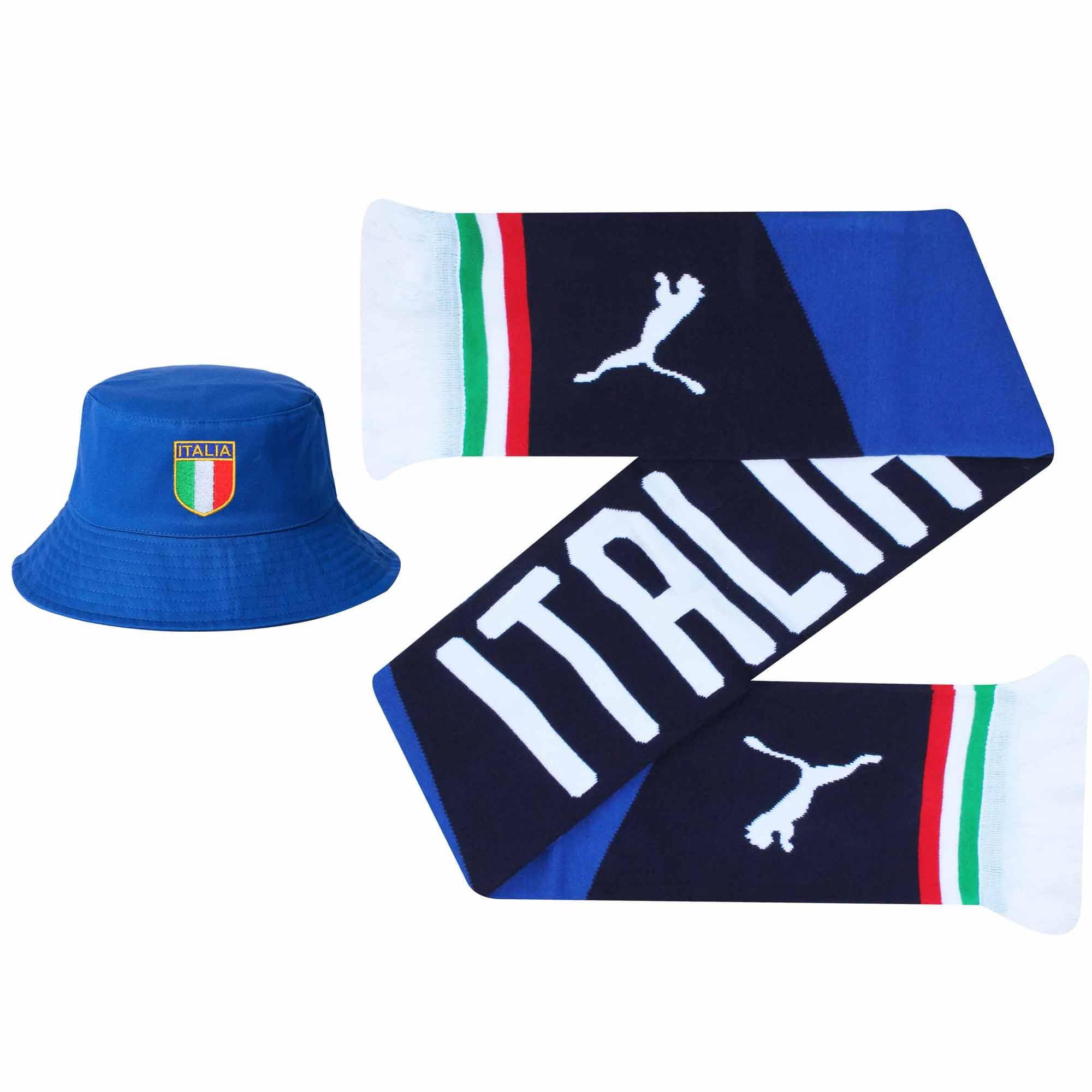 GIFTS 4 ALL Italy Fans Bucket Hat & Scarf Gift Set, Italy Fans Sun Hat, Italia Football & Sports Fans Scarf, Italy Football & Sports Bucket Hat, Italy Euros Football Scarf