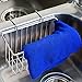 Dullrout Kitchen Sink Sponge Holder, Super Sturdy Hooked Design Kitchen Sink Caddy Organizer for Dish Cloth, Soap Dishwashing Liquid Drainer, Rustproof & Durable