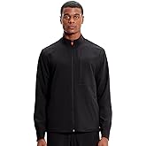 Cherokee Infinity Mens Zip Front Scrub Jacket, Rib-Knit Collar, 3 Pockets, Zipper Chest Pocket – IN350A
