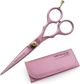 Sanguine Pink Hair Cutting Scissors 5.5 in Japanese Steel Case view 3