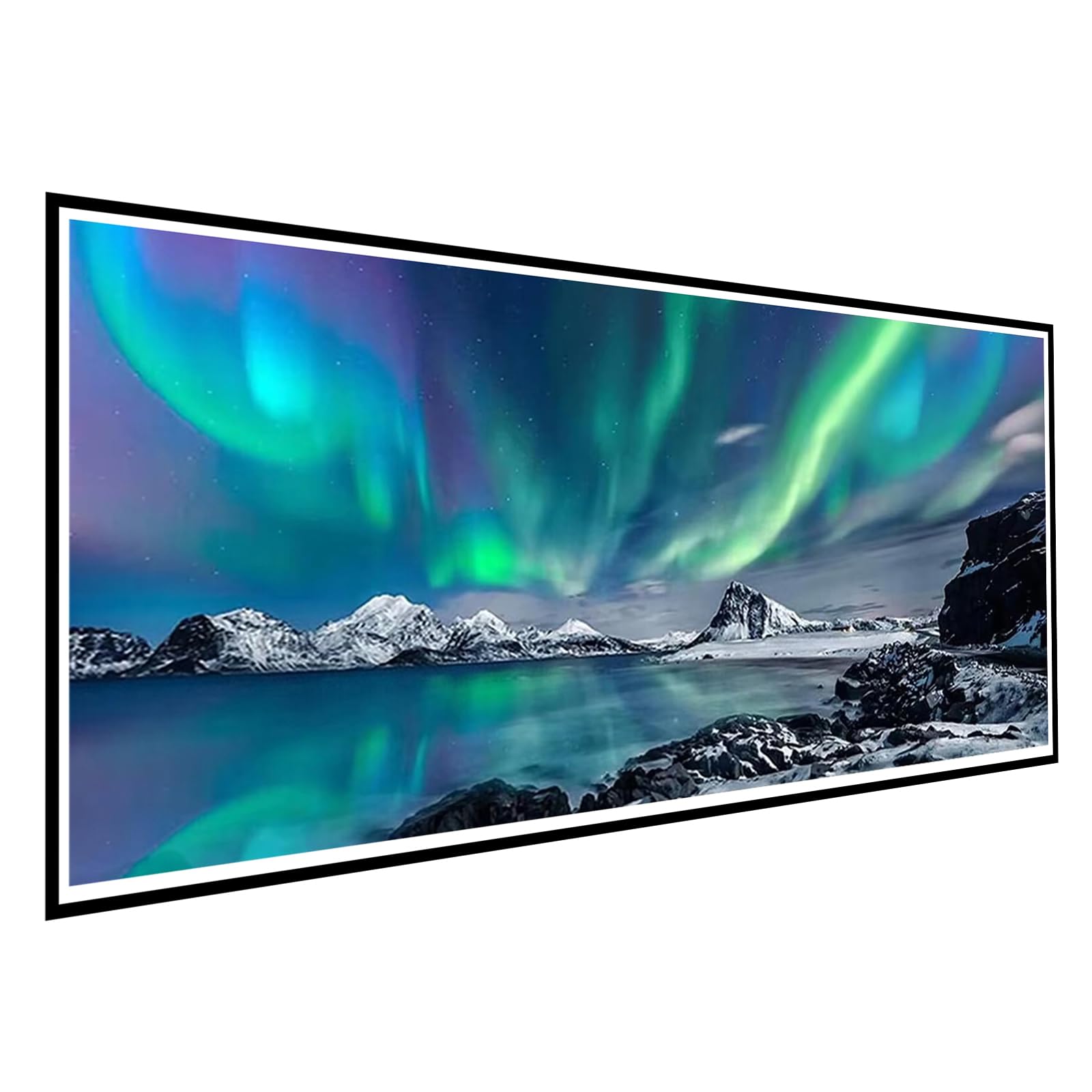 AOAOBIGS Large 5D Diamond Painting Kits for Adults Beginners Aurora Diamond Art Full Drill Round Dots Diamond DIY Kits Pictures for Wall Decor Home Office Decoration(35.4in*15.7in) Without Frame