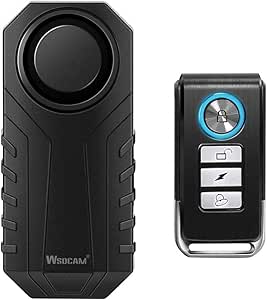 WSDCAM Alarme antivol pour vélo avec support, 113 dB anti-cambrioleur