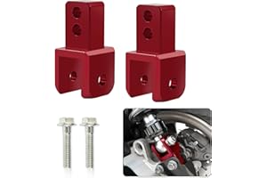 PSLER M8 8mm Rear Shock Extender Absorbers Universal Motorcycle Riser Heightening Adapter High Damping Device Thicken Pad Chassis Extender Taper Riser With Screws(Red)