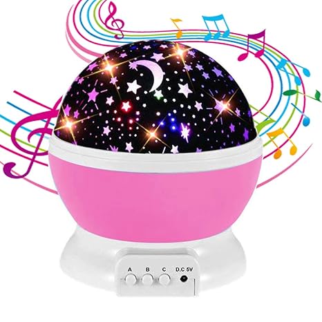 NEEGO Star Nachtlicht für Kinder, Musik, Nachtprojektor, Sternenlicht für Babys, Sternen-Projektor, Nachtlicht für Kinder, ro