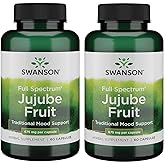 Swanson Jujube Fruit - Full Spectrum Herbal Supplement Promoting a Calm & Relaxed Mind - Natural Formula Supporting Stress & Mood Support - (60 Capsules, 675mg Each) (2 Pack)