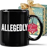 Koouyiedy Allegedly Lawyer Mug - Funny Birthday Gifts for Law Student Teacher Attorney Friend Bestie - Law School Gifts Black Coffee Mug 11OZ