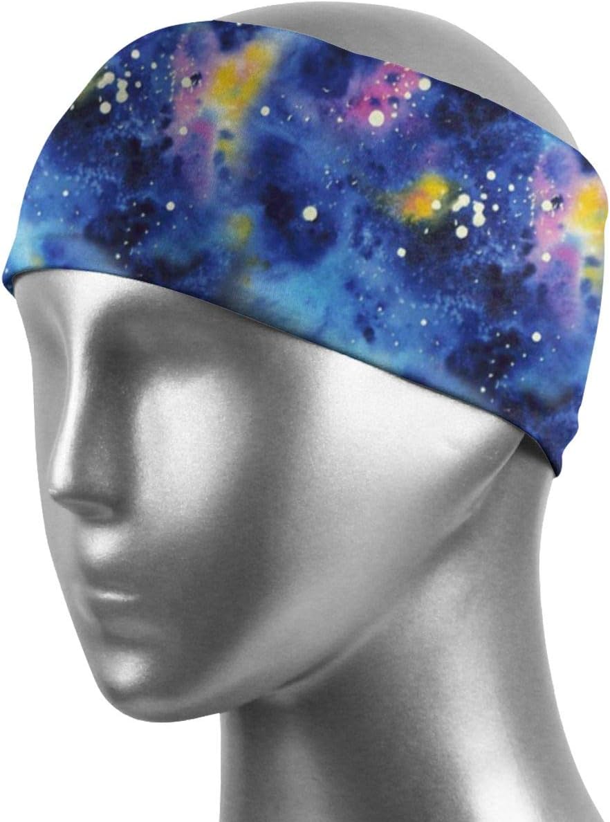 Running Sweat Head Bands Watercolor 1 for Sports Workout Exercise
