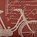 Fheaven Bicycle Linen Square Throw Flax Pillow Case Decorative Cushion Pillow Cover (Red)
