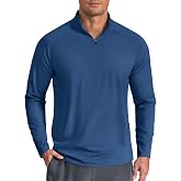 COOFANDY Men's Quarter Zip Pullover Athletic Running Shirts Lightweight | 1/4 Zip, Mock Neck, Regular Fit, Lightweight, Moisture Wicking Breathable, UPF 50+ Sun Protection, Golf, Office, Gym, Hiking