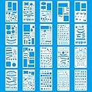 MORSLER Bullet Journal Stencil Plastic Planner Stencils Journal/Notebook/Diary/Scrapbook DIY Drawing Template Stencil, 20 Piece